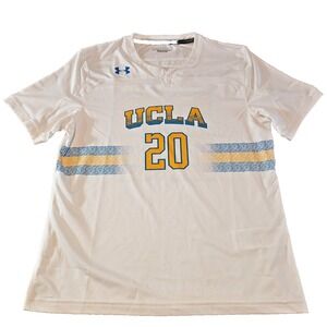 UCLA Bruins Jersey White Womens L NCAA Soccer Under Armour 100 Years Anniversary